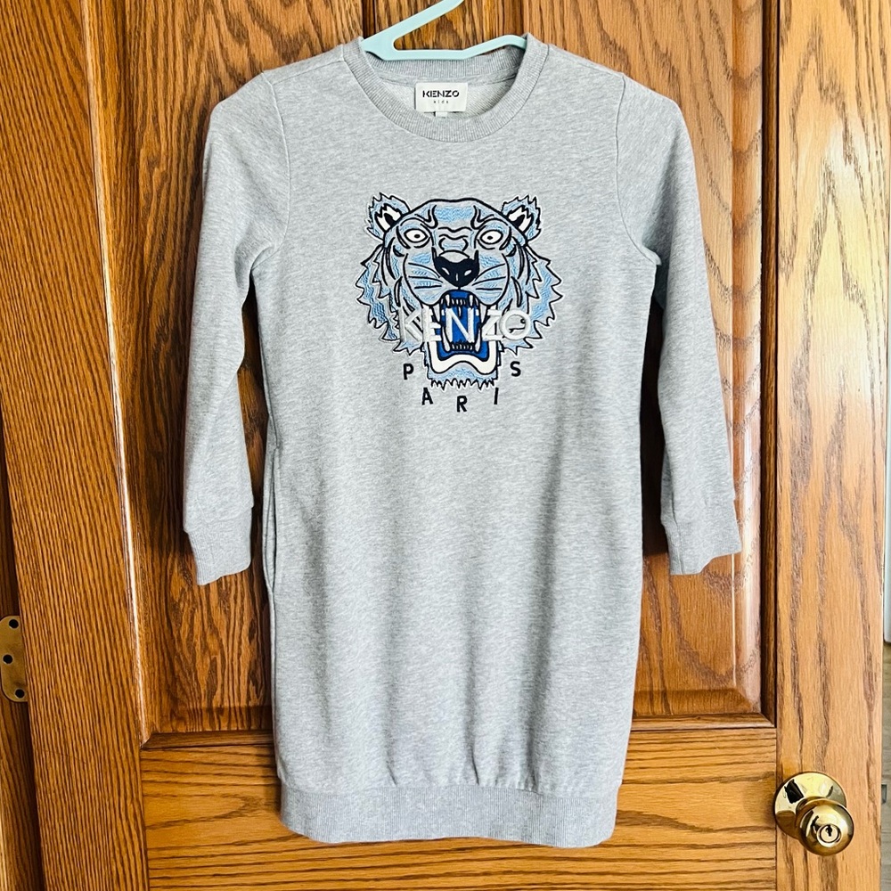Kenzo Kids' Tiger Icon Sweatshirt Dress